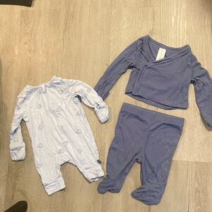 Blue newborn bamboo outfits